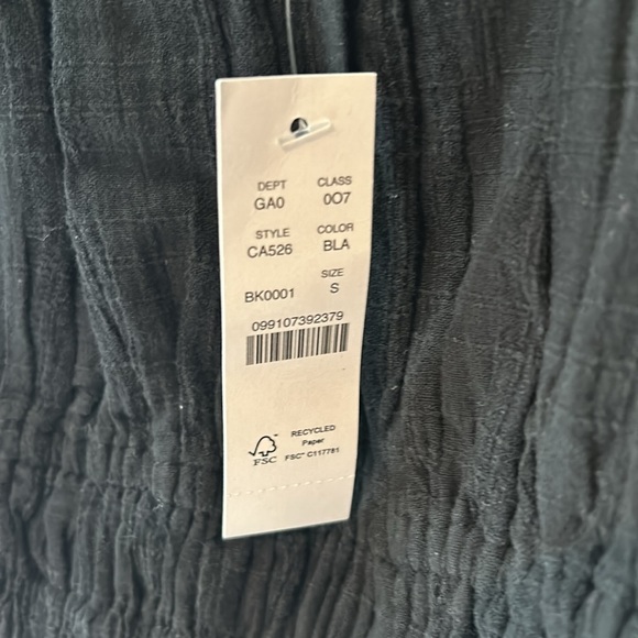 NEW J. Crew Black Smocked Tank Top cilo - Picture 5 of 5